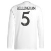 Maglia da Calcio a Maniche Lunghe Real Madrid Bellingham 5 Casa 2024-25 per Uomo